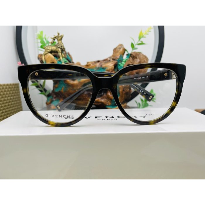 全新正品~GIVENCHY 紀梵希HAVANA平光鏡框/眼鏡 深咖色 全配 哈瓦那 文青款-細節圖2