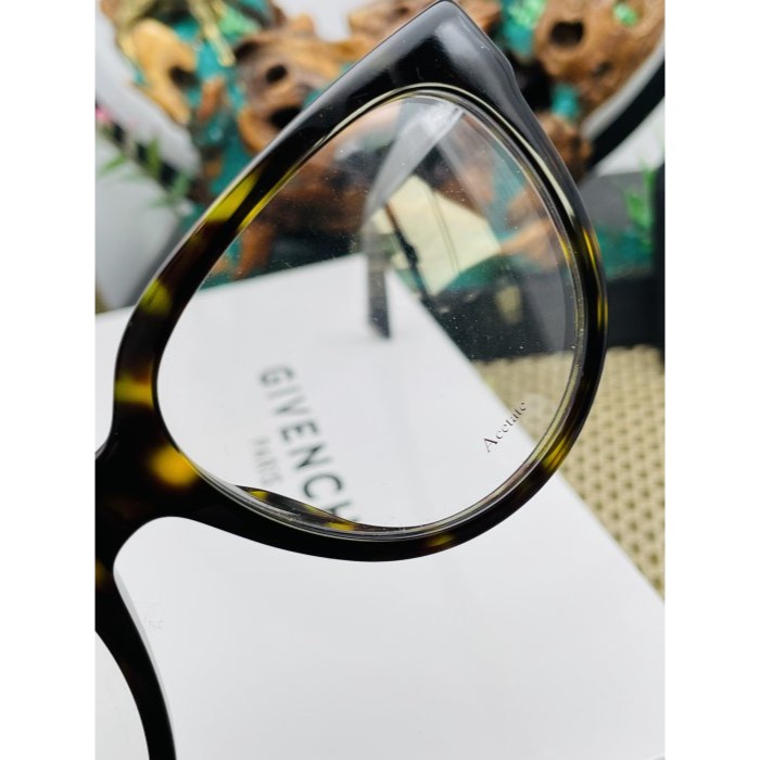 全新正品~GIVENCHY 紀梵希HAVANA平光鏡框/眼鏡 深咖色 全配 哈瓦那 文青款-細節圖5