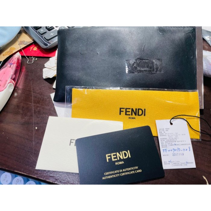 全新正品~FENDI 平光鏡框/眼鏡 純黑色 高級記憶樹脂 輕復古風 全配 議價勿擾-細節圖8