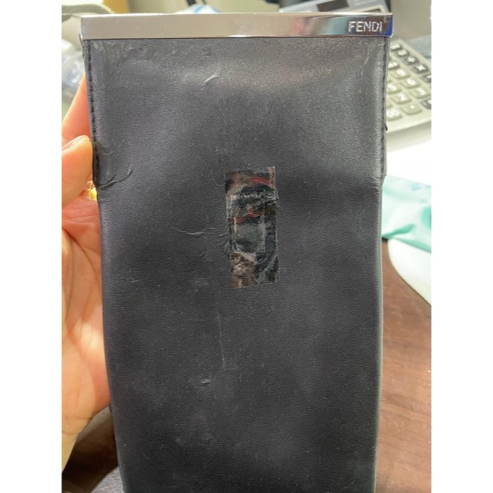 全新正品~FENDI 平光鏡框/眼鏡 純黑色 高級記憶樹脂 輕復古風 全配 議價勿擾-細節圖11
