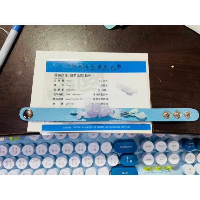 天然A貨緬甸玉 冰亮紫同心扣立體貔貅翡翠手牌/手環15~18cm 起冰過底紫 色艷聚色能見紫 精緻立體 獨一手創-細節圖11