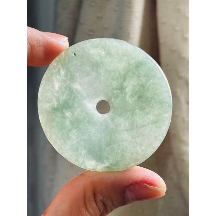 天然A貨緬甸玉 冰潤油青太上老君急急如律令翡翠玉墜 起冰透手滿色油綠  鐲心料一刀切牌形-細節圖7