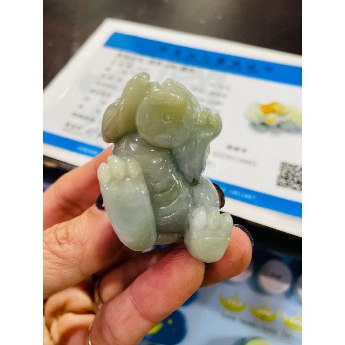 天然A貨緬甸玉 冰潤黃加綠漸變手工巧雕黃金滿載貔貅翡翠擺件 溫潤油亮有光澤 財氣罩頂金如意-細節圖10