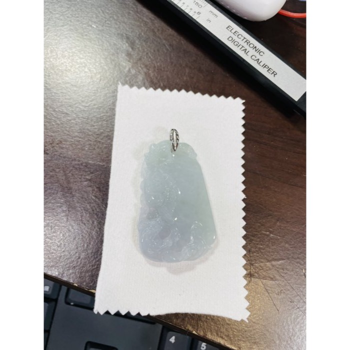 天然A貨緬甸玉 冰潤粉春彩雙貔聚寶翡翠玉墜 起冰粉綠煙紫滿色 蓮開福地 公母貔貅鎮庫 聚八方財氣-細節圖11