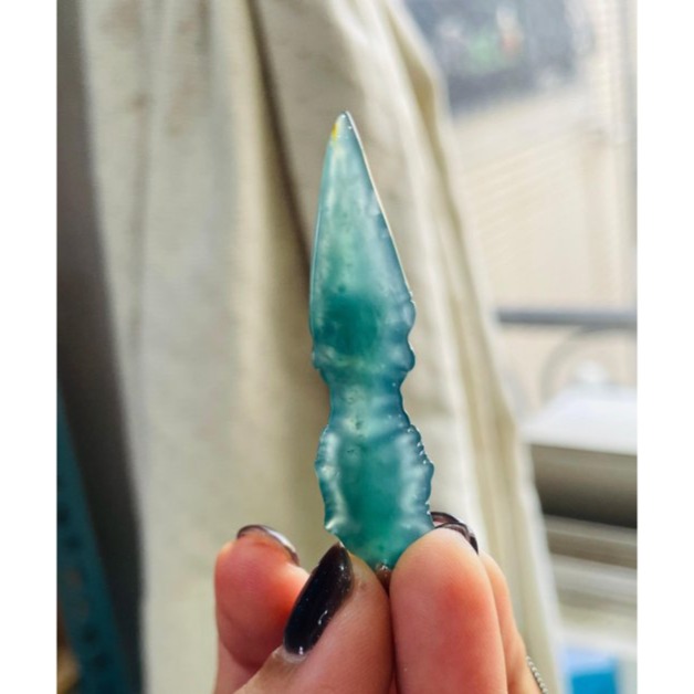 天然A貨翡翠 冰危綠精雕降魔杵翡翠玉墜 冰起光感勻稱滿綠底色 立體一刀切 護身法器-細節圖7