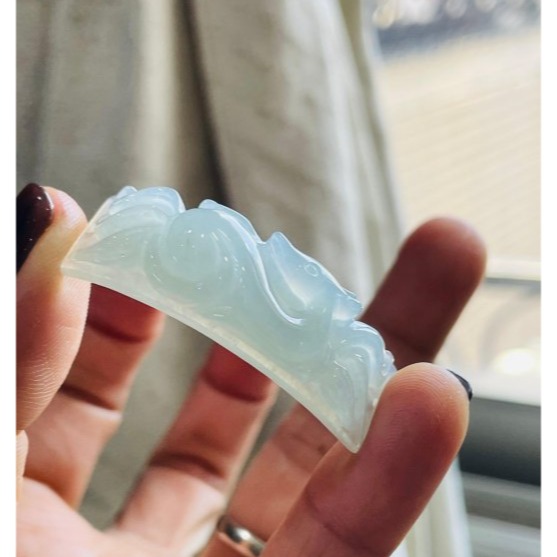 天然A貨緬甸玉 老坑藍綠九尾狐狸翡翠手牌 手圍無限 冰膠瑪瑙底庄 滿色起光感 線條立體唯美-細節圖2