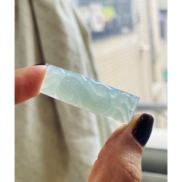 天然A貨緬甸玉 老坑藍綠九尾狐狸翡翠手牌 手圍無限 冰膠瑪瑙底庄 滿色起光感 線條立體唯美-細節圖8