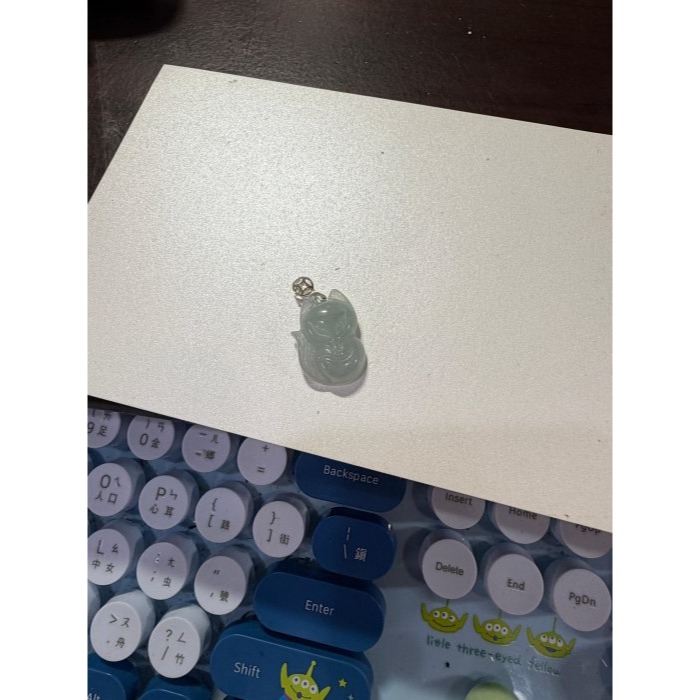 天然A貨緬甸玉 冰潤淡底色小狐仙翡翠玉墜 冰潤瑪瑙底庄 淺色花點綴 小小的型飽滿 易配戴大小-細節圖11