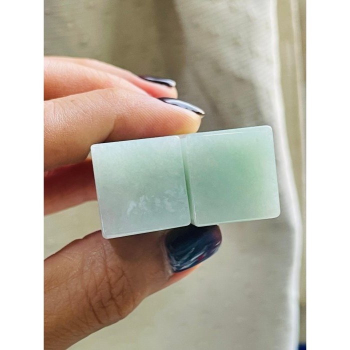 天然A貨緬甸玉 冰潤果綠手工雕踩球貔貅翡翠印章/方印/對印(一對) 起冰粉綠滿底色 招財進寶有求必應-細節圖8