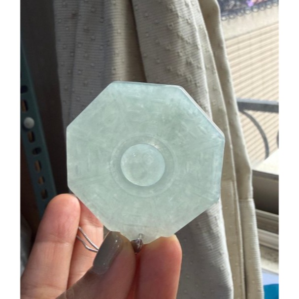 天然A貨緬甸玉 冰晴綠太極八卦翡翠玉墜 老坑晴水滿底色 色勻晶透 透手影好水頭-細節圖6