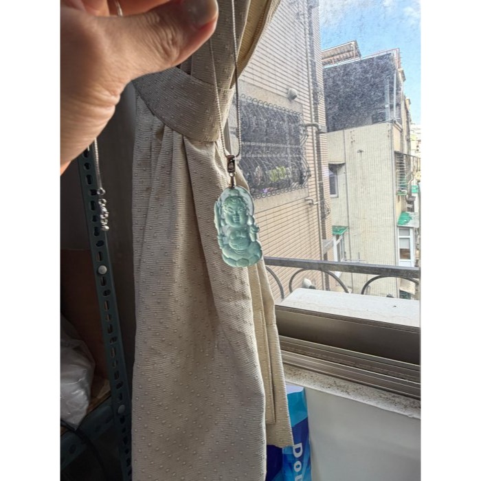 天然A貨翡翠 冰玻危藍精工雕不動明王翡翠小佛牌 晶透滿綠透字冰種瓜料 精開Q版俏皮法像-細節圖8