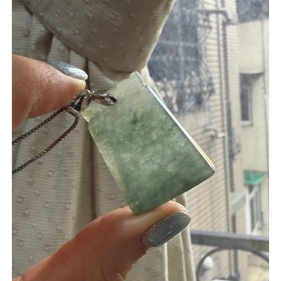 天然A貨緬甸玉 冰膠老油青無事牌翡翠玉墜 底庄冰膠 帶色有厚度透手影 大小易配戴-細節圖7