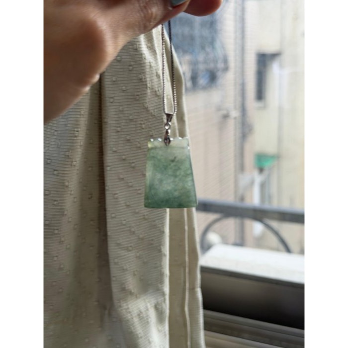 天然A貨緬甸玉 冰膠老油青無事牌翡翠玉墜 底庄冰膠 帶色有厚度透手影 大小易配戴-細節圖8