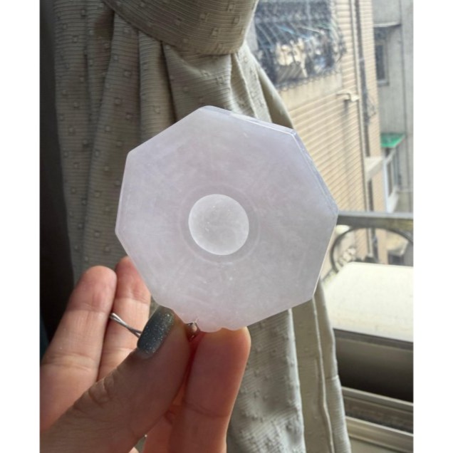 天然A貨緬甸玉 冰潤粉紫太極大八卦翡翠玉墜 過底粉嫩紫滿色 聚色色能見 厚庄透手影 請留意尺寸重量-細節圖6