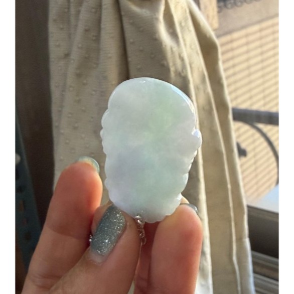 天然A貨緬甸玉 細潤亮春彩家肥屋潤翡翠玉墜 滿色粉紫綠雕小福豬 聚寶盆 色滿鮮亮-細節圖6
