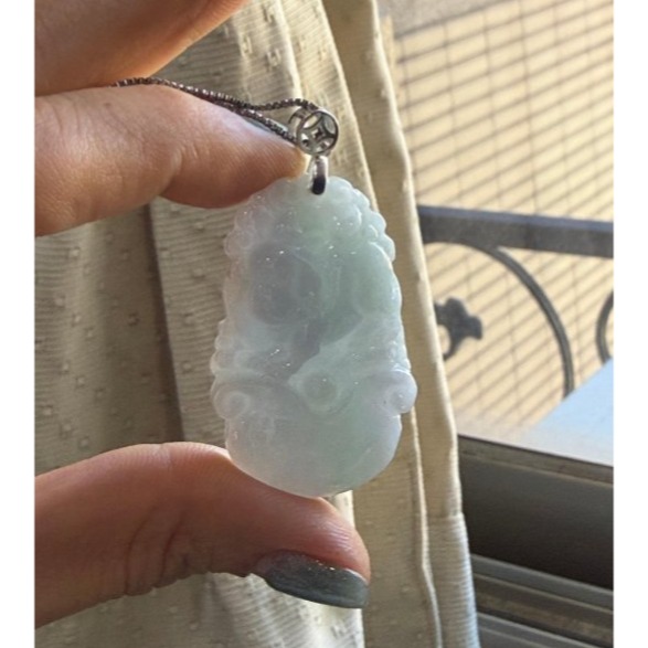 天然A貨緬甸玉 細潤亮春彩家肥屋潤翡翠玉墜 滿色粉紫綠雕小福豬 聚寶盆 色滿鮮亮-細節圖7