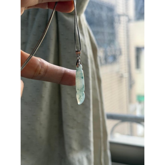 天然A貨緬甸玉 冰飄花一筆青雲翡翠玉墜 晶透冰膠底庄 藍花滿滿環繞 立體飽滿易配戴-細節圖8