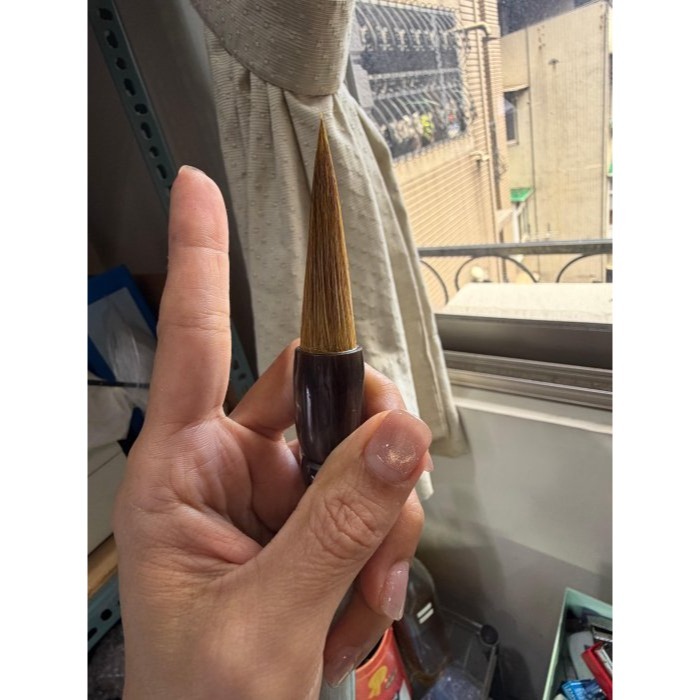 天然A貨緬甸玉 細潤飄花筆定乾坤翡翠玉毛筆 完美透光11咪粗桿 23公分長 6公分筆頭-細節圖8