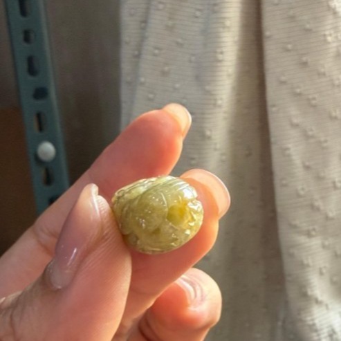 天然A貨緬甸玉 冰潤橘紅黃漸變手工環繞微雕一條龍翡翠龍珠/頂珠 老熟冰紅帶滿色梨黃冰肉-細節圖8