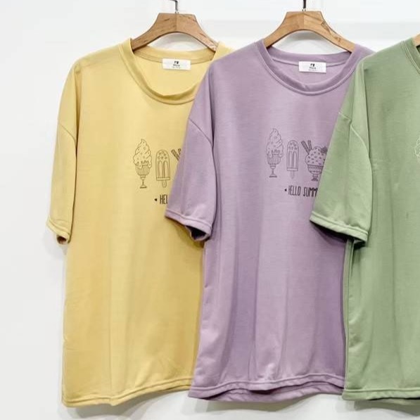 可愛冰淇淋寬鬆棉T 男友T 8799 星期三小姐 Ms. Wednesday-細節圖4