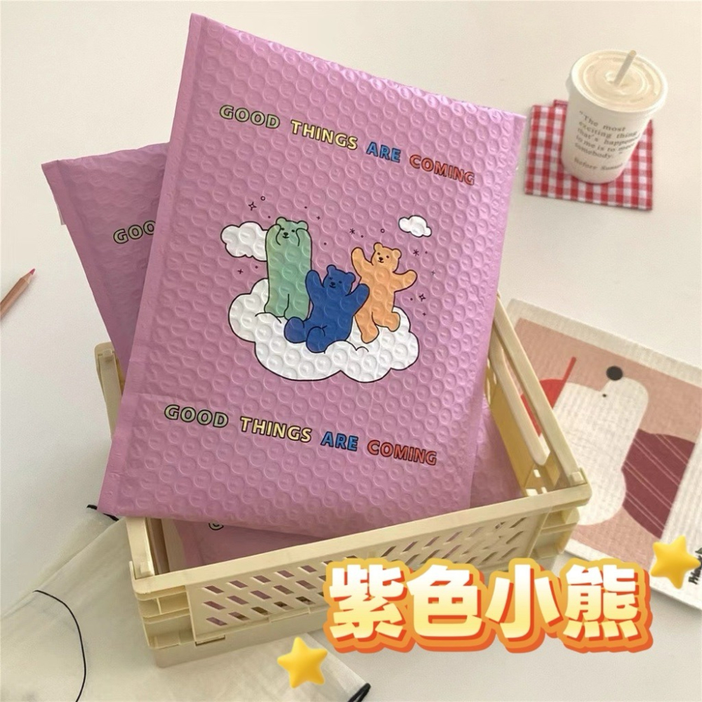 【可愛氣泡袋】小狗/笑臉/字母/小熊/愛心款 防撞包裝袋-細節圖4