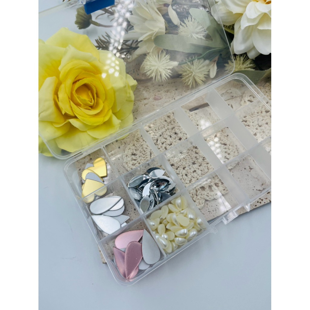 15格透明收納盒｜壓克力亮片 寶石材料分類盒-細節圖2