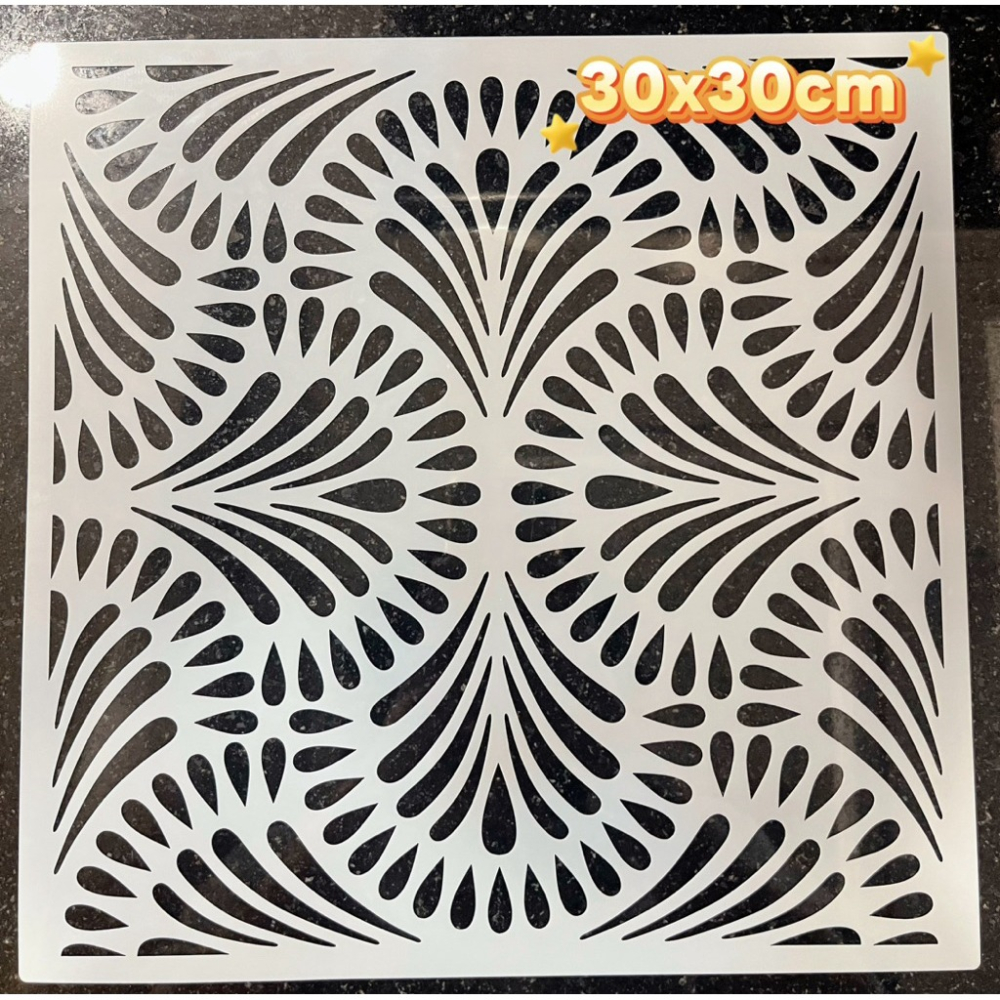 【拉花練習模板】白色大尺寸30cm｜兩片裝-細節圖2