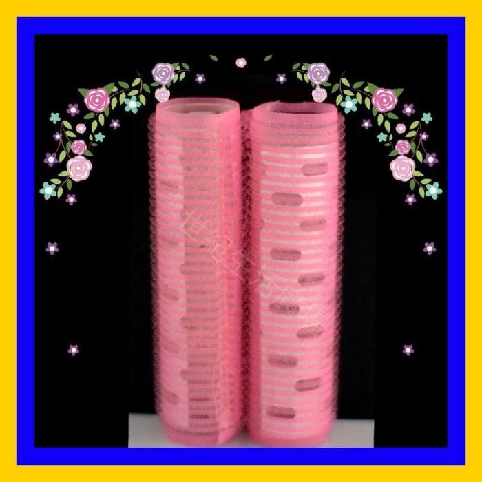 世紀香水廣場] 鋁質快樂加長型神奇捲 加長型 魔術髮捲 自黏捲心捲髮波浪髮圈魔鬼氈彈力捲 瀏海捲(粉色，2.8cm)-細節圖2