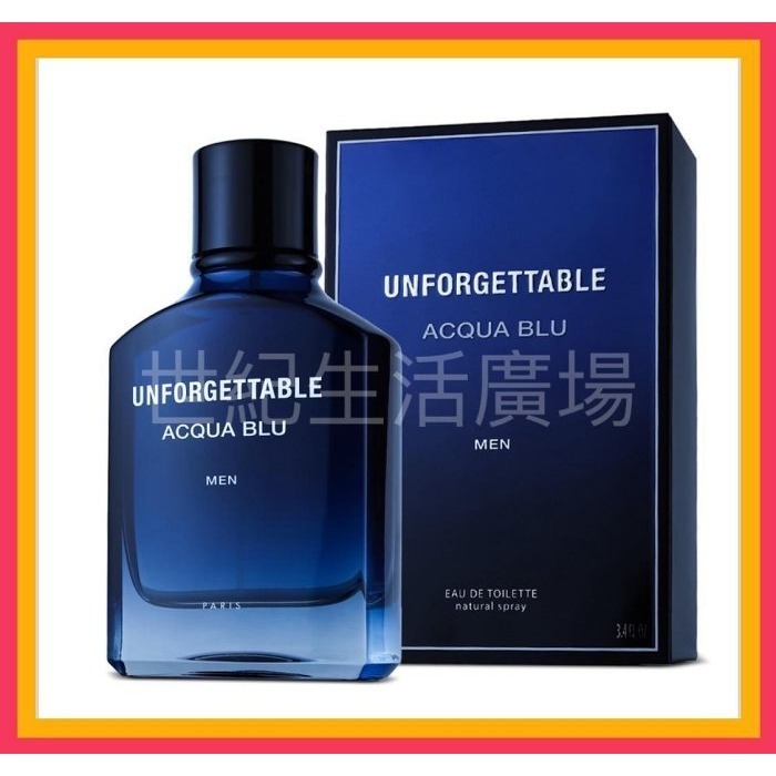[世紀香水廣場] Geparlys UNFORGETTABLE AQQUA BLU 深邃藍海男性淡香水 100ml-細節圖2