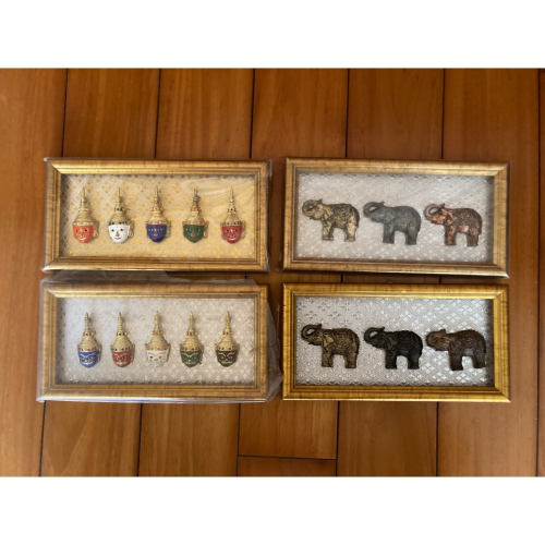 泰國紀念品 立體相框 掛飾 擺件 聖物 天神面具 大象