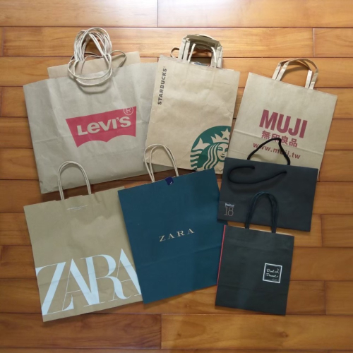 品牌手提袋 紙袋 Levi＇s ZARA UNIQLO Adidas Birkenstock 無印良品 Nike