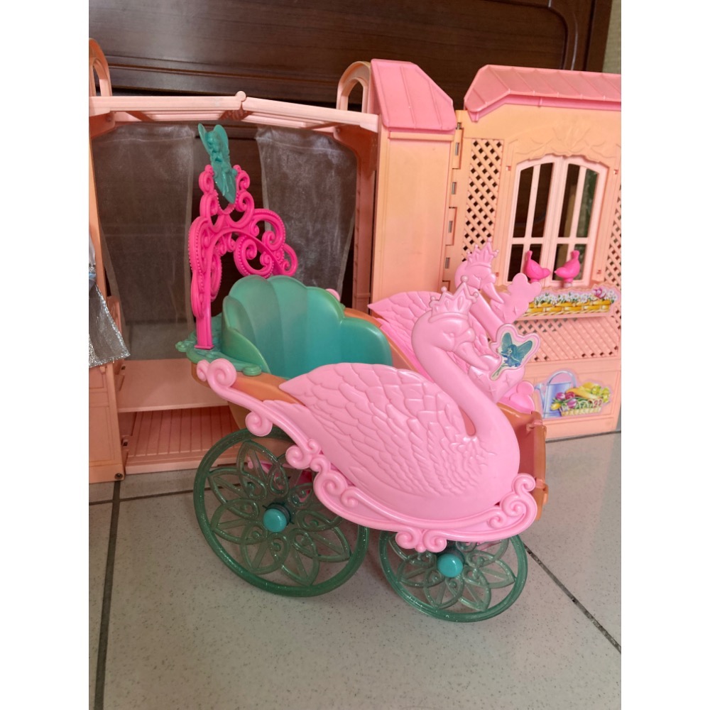 美泰兒 馬車 芭比馬車 天鵝湖公主芭比馬車-細節圖3