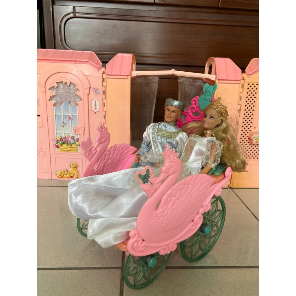 美泰兒 馬車 芭比馬車 天鵝湖公主芭比馬車-細節圖5