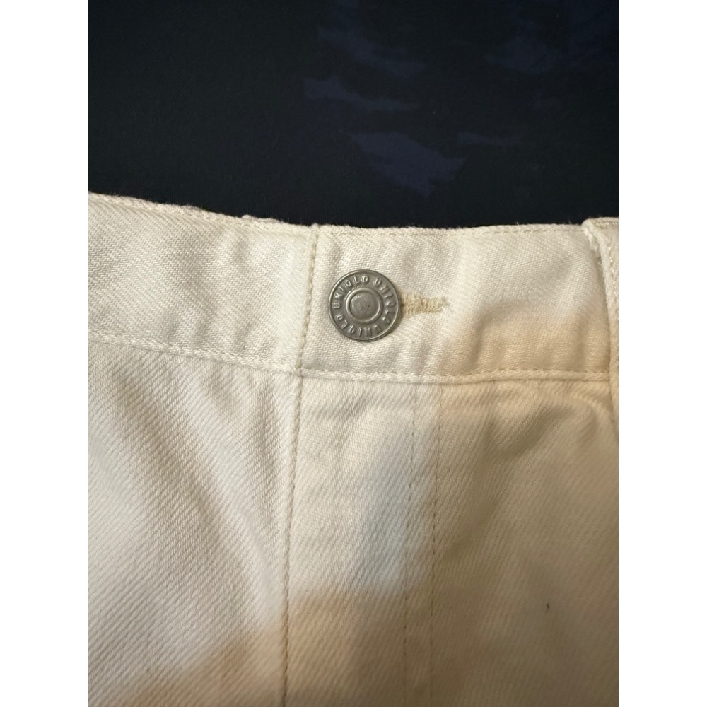 Uniqlo 優衣庫 女裝 女童 牛仔褲 牛仔短褲 白色牛仔褲 白褲 短褲-細節圖3