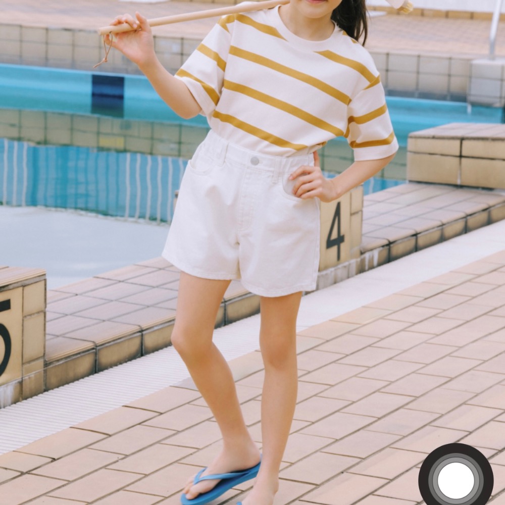 Uniqlo 優衣庫 女裝 女童 牛仔褲 牛仔短褲 白色牛仔褲 白褲 短褲-細節圖6