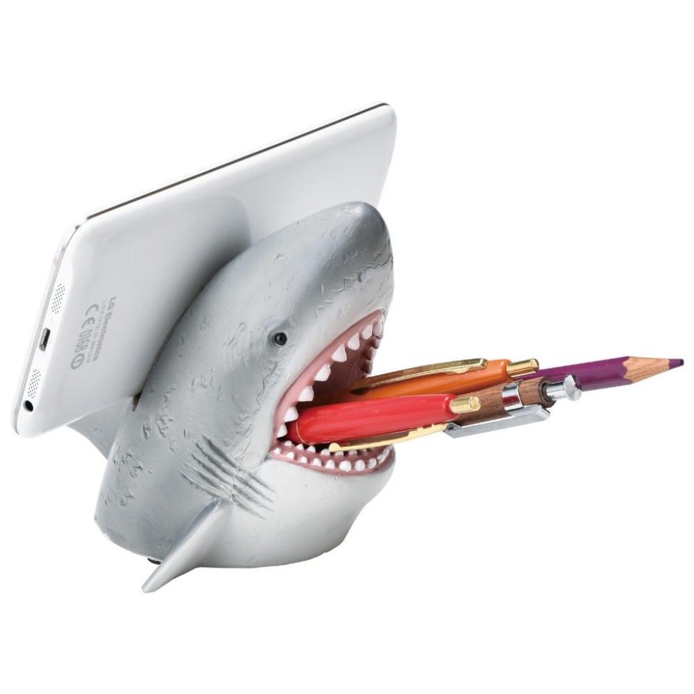 【日本Seto Craft】大白鯊 手機架 筆筒 手機支架 造型手機支架 手機座-細節圖2