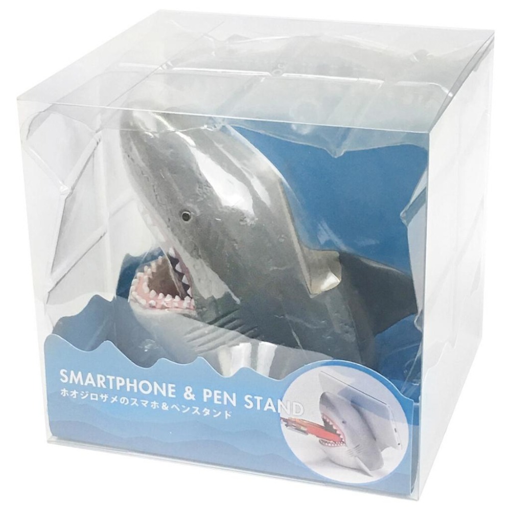 【日本Seto Craft】大白鯊 手機架 筆筒 手機支架 造型手機支架 手機座-細節圖4