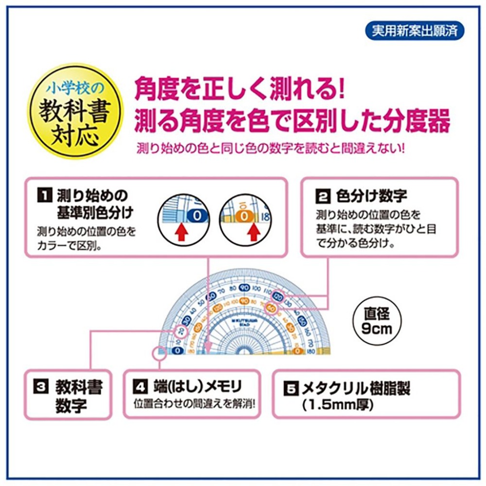 【現貨-日本Kutsuwa】STAD 直尺 三角板 量角器 小學生開學用品 數學課必備-細節圖9