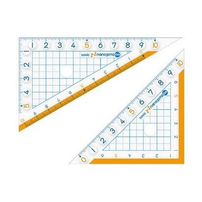 【日本SONiC】學童用大數字 直尺 三角板 量角器-細節圖6