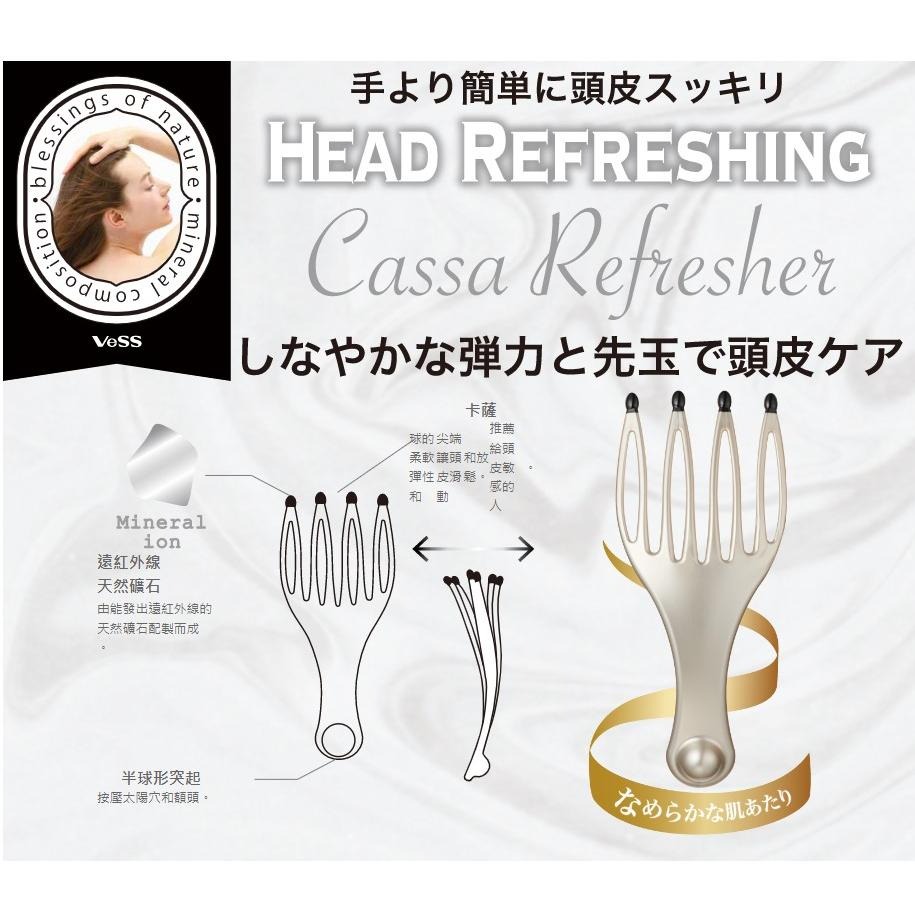 【現貨-日本VeSS】日本製 頭皮按摩梳 頭皮清潔梳子  梳子 HC-1200-細節圖6