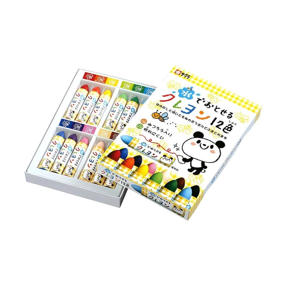 【現貨-日本SAKURA】兒童可水洗蠟筆 水溶性蠟筆 12色 16色 無毒蠟筆-細節圖6