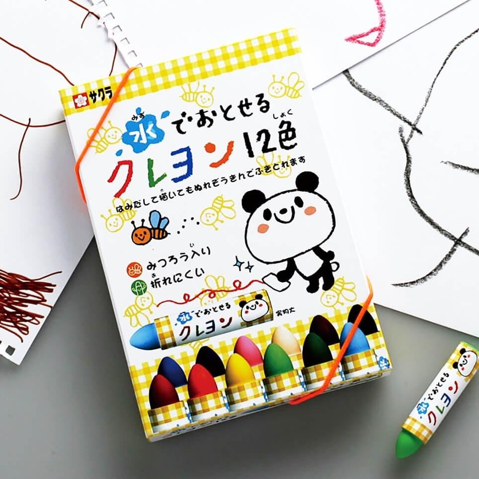 【現貨-日本SAKURA】兒童可水洗蠟筆 水溶性蠟筆 12色 16色 無毒蠟筆-細節圖7