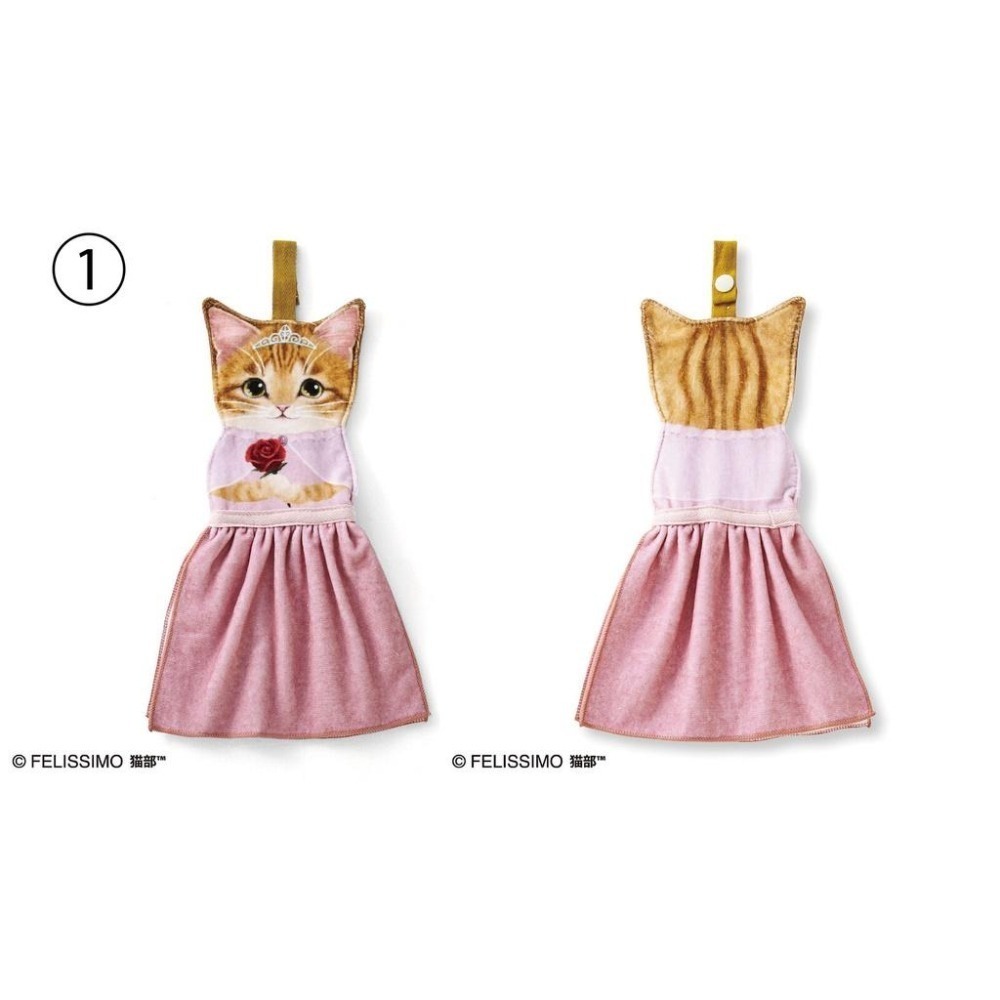 【現貨-日本Felissimo】貓部 童話故事 貓咪擦手巾 吊式擦手巾（全新）-細節圖3