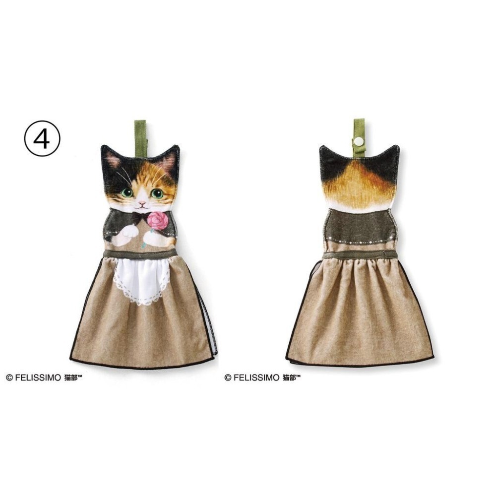 【現貨-日本Felissimo】貓部 童話故事 貓咪擦手巾 吊式擦手巾（全新）-細節圖6