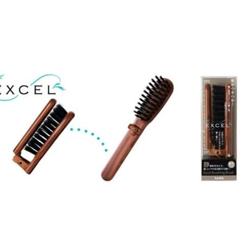 【現貨-日本VeSS】日本製 EXCEL 天然豚毛梳子 摺疊梳子  美髮摺疊梳  EXC-90-細節圖3