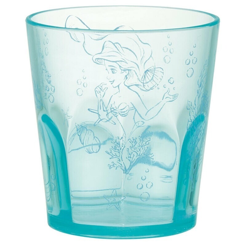 【現貨-日本SKATER】迪士尼 小美魚 兒童透明水杯 飲料杯 塑膠杯 學習杯 正版 Ariel-細節圖3