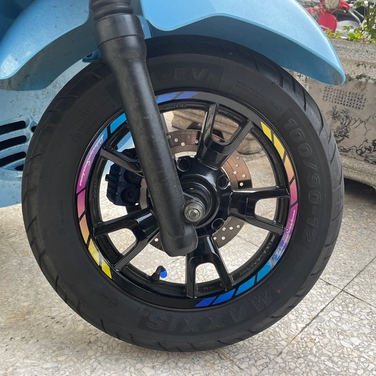 【現貨🔥好貼 黏性佳】機車輪框貼 yamaha bws水冷 輪框貼紙 彩貼 水冷 bws 水冷 改裝 車貼 貼膜 保護貼-細節圖2