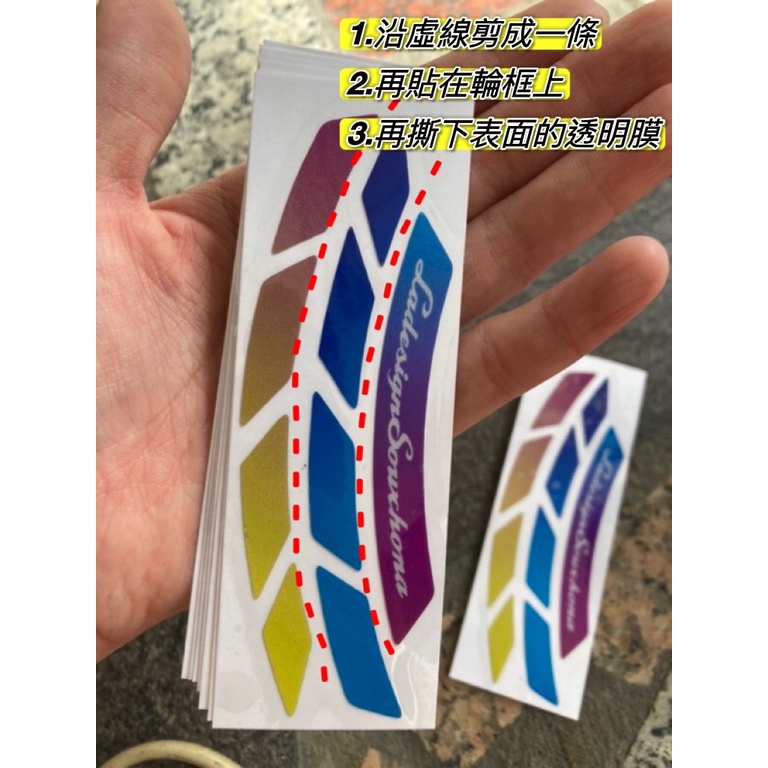 【現貨🔥好貼 黏性佳】機車輪框貼 sym 全新迪爵 輪框貼紙 車貼 彩貼 新迪爵 125 貼紙 新迪爵125 改裝 貼膜-細節圖2