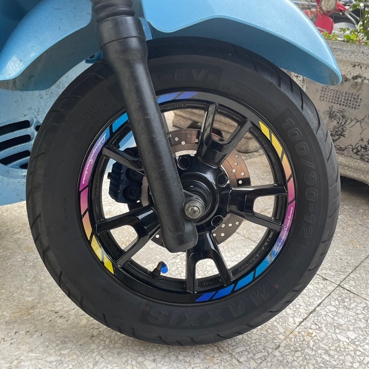 【現貨🔥好貼 黏性佳】機車輪框貼 jets jet sl 貼紙 jet sr 輪框貼紙 彩貼 輪圈貼 輪胎 貼膜 車貼-細節圖2