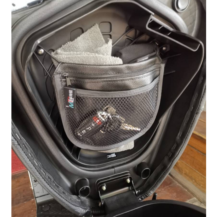 【現貨🔥附螺絲】sym 4mica機車置物袋 車廂置物袋 4mica 150 125 車廂收納袋 4mica 改裝 配件-細節圖3